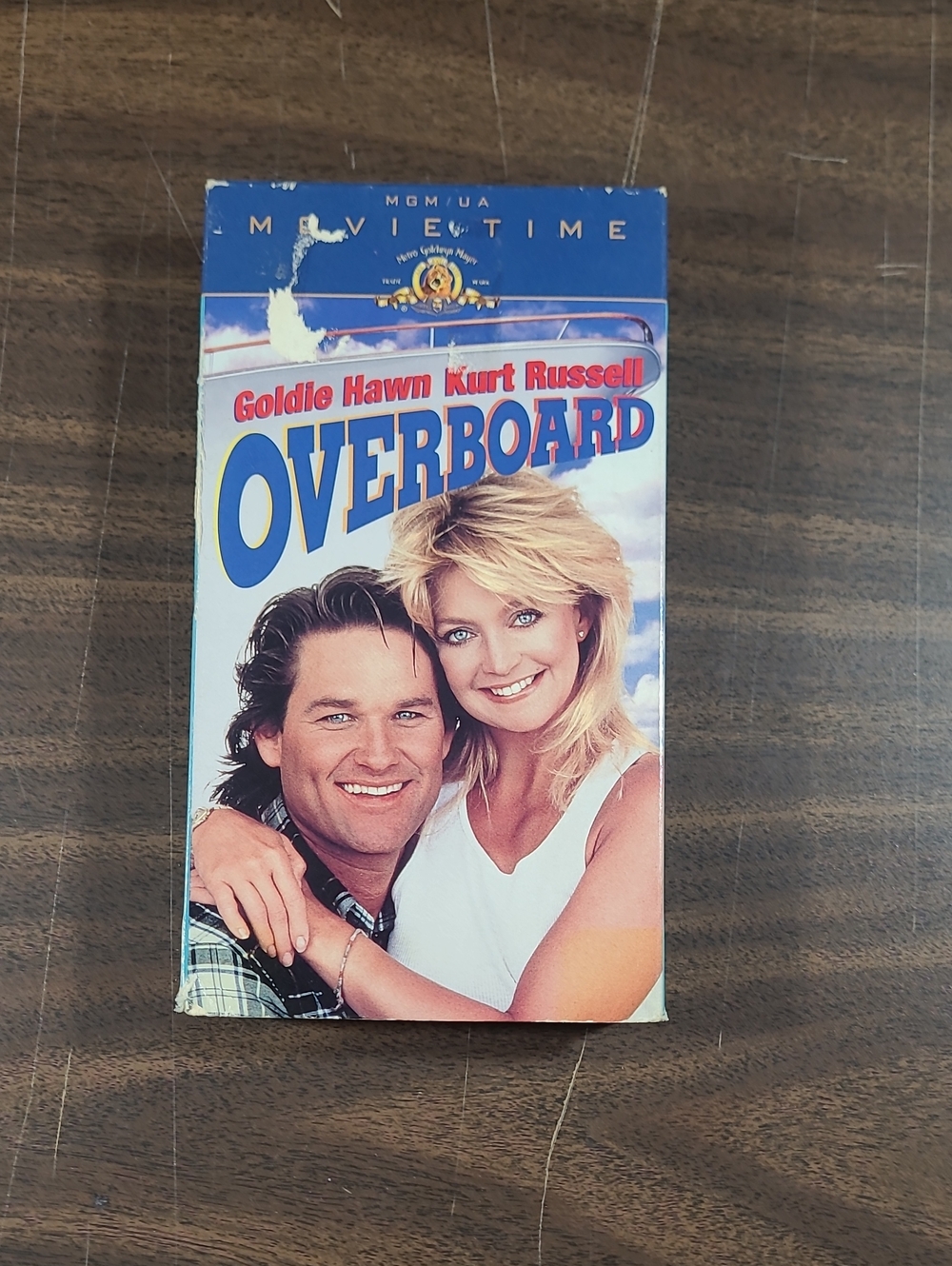 Overboard VHS Movie Tape - Blue & White Cover
